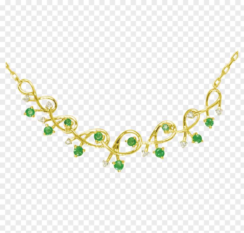Emerald Necklace Body Jewellery PNG
