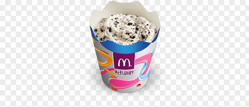 Ice Cream McDonald's McFlurry With Oreo Cookies Sundae Hamburger PNG