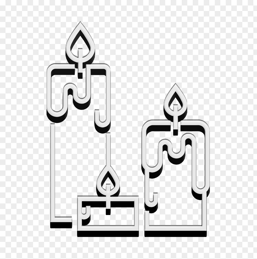 Line Art Wax Icon Candle Decoration Flame PNG