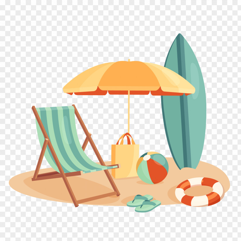 Vector Seaside Vacation Beach Wedding Invitation Hotel Chair PNG