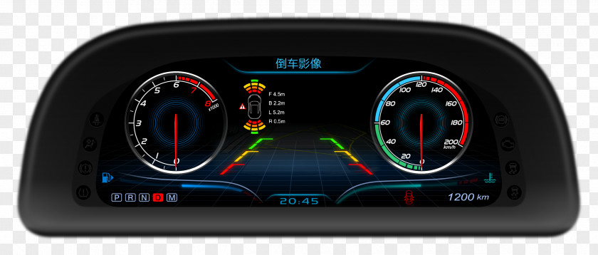 Car Dashboard Vehicle Audio Liquid-crystal Display Speedometer PNG