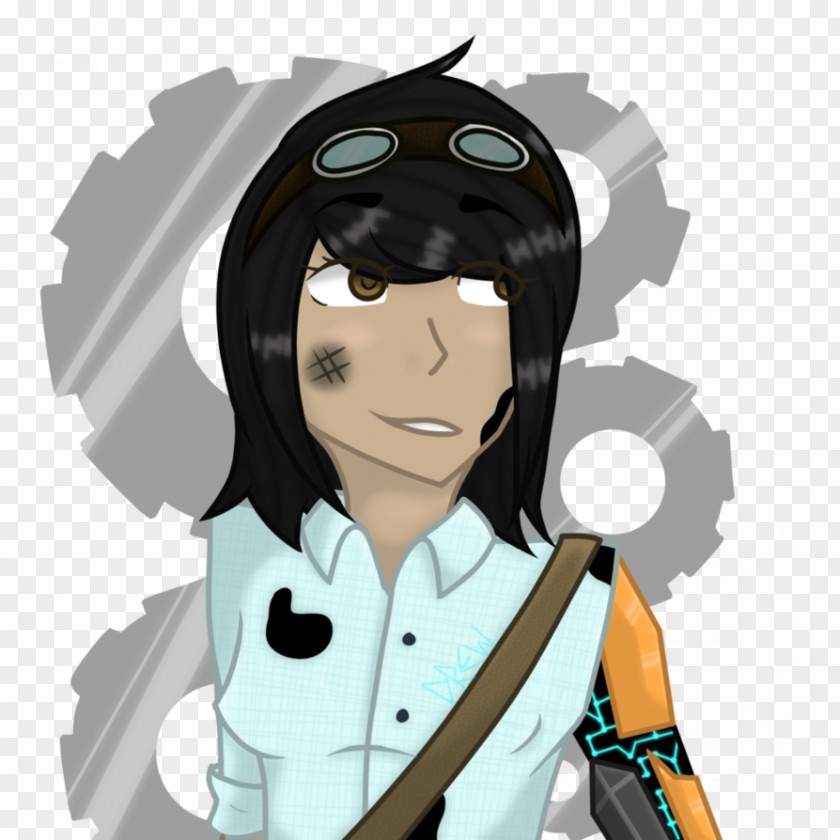 Drew Black Hair Cartoon Brown PNG