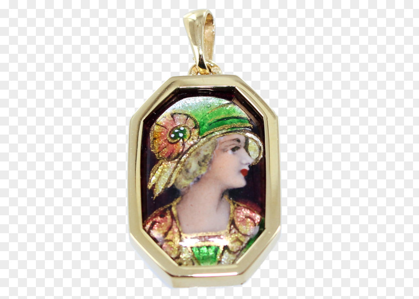 Jewellery Locket Vitreous Enamel Limoges Pendant PNG