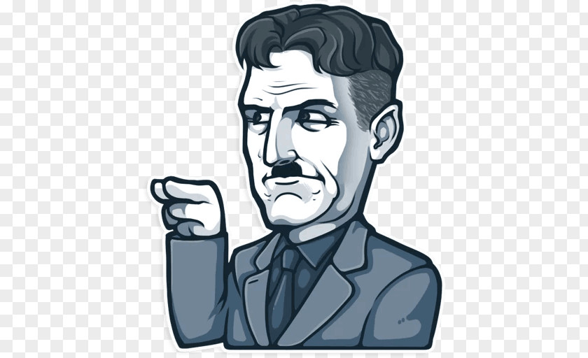Telegram Sticker George Orwell Wall Decal Author PNG