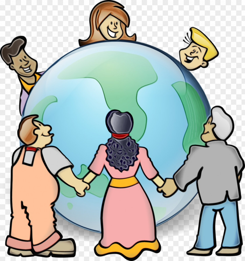 Cartoon People Sharing Gesture PNG