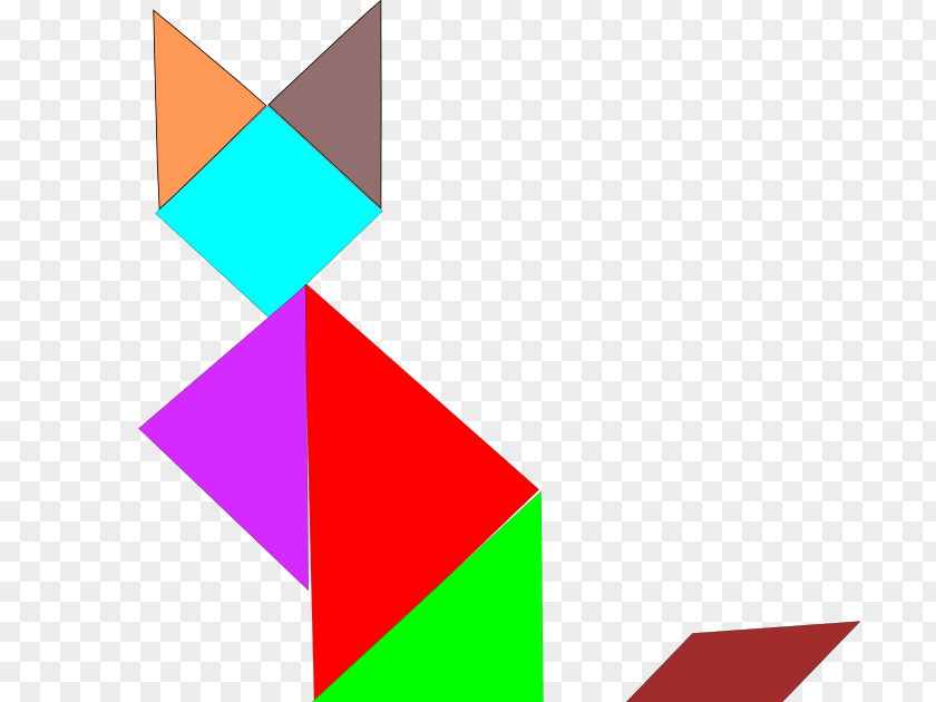 Cat Tangram Gato Triangle PNG