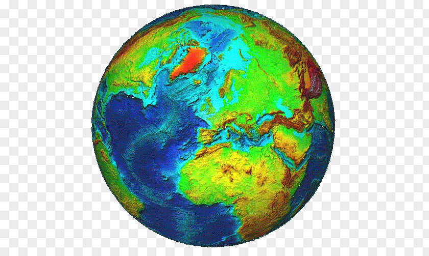 Earth Globe Terrain Northern Hemisphere Pacific Ocean PNG