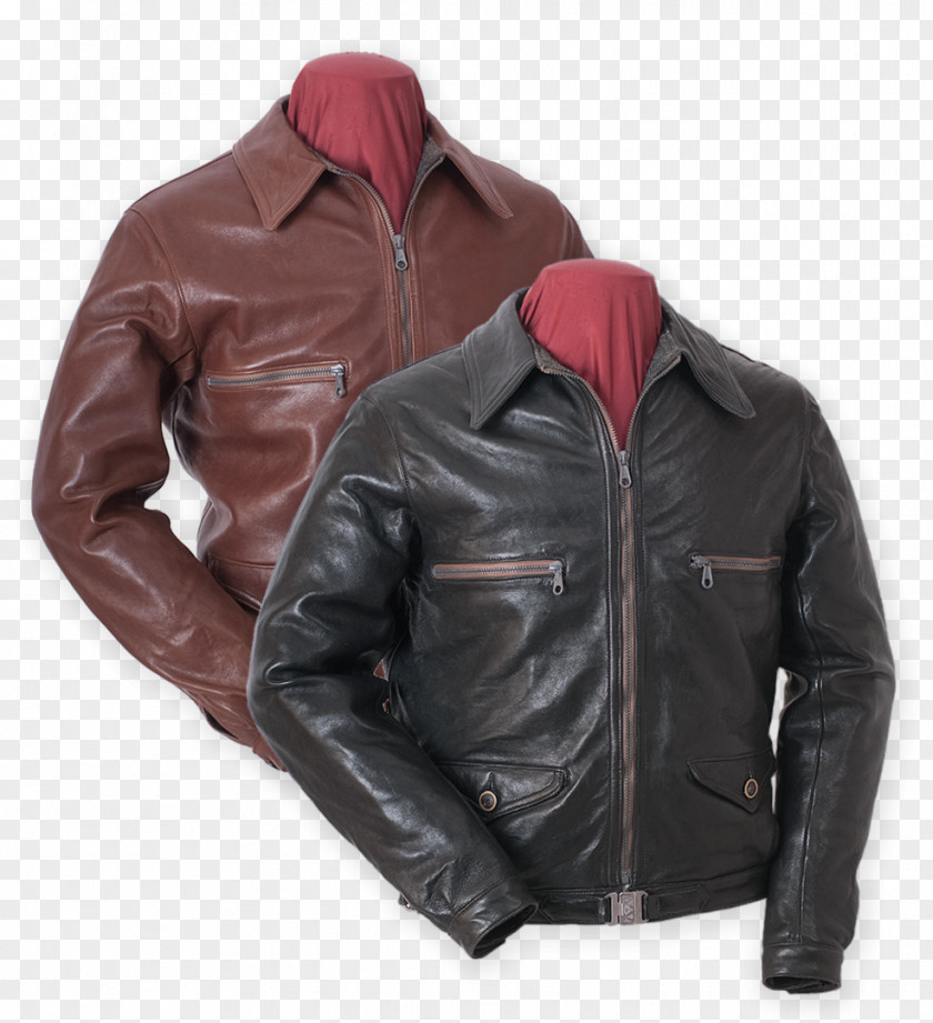 Jacket Leather Flight A-2 Coat PNG