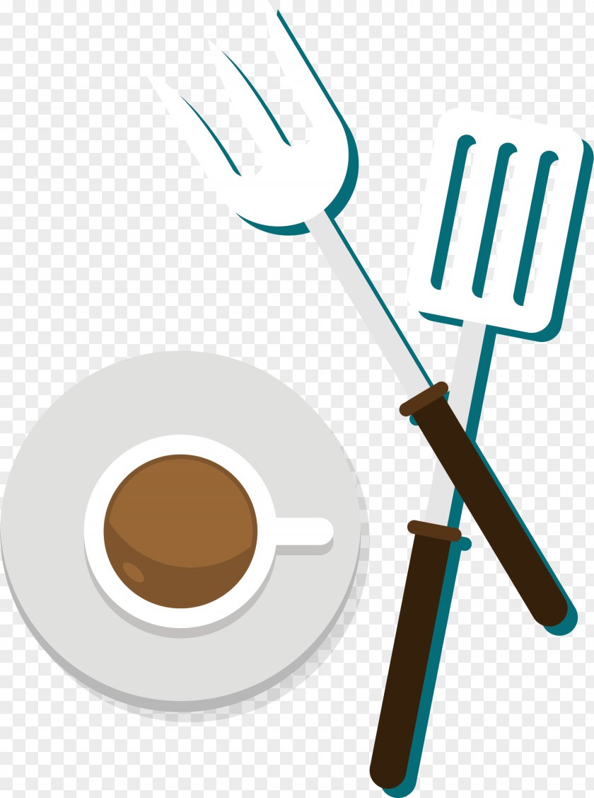Vector Coffee With Knife And Fork Clip Art PNG