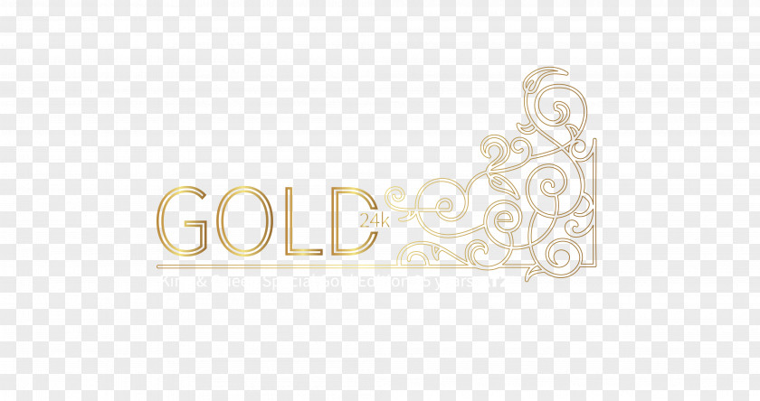 24 Carat Gold Powder Logo Brand Font Line PNG