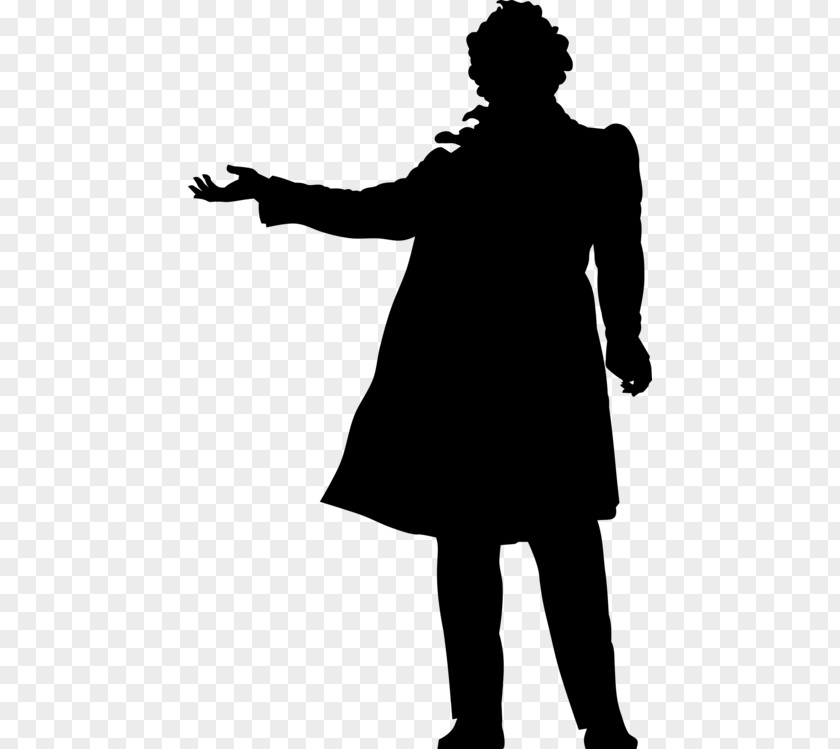 Blackandwhite Standing Poetry Silhouette PNG