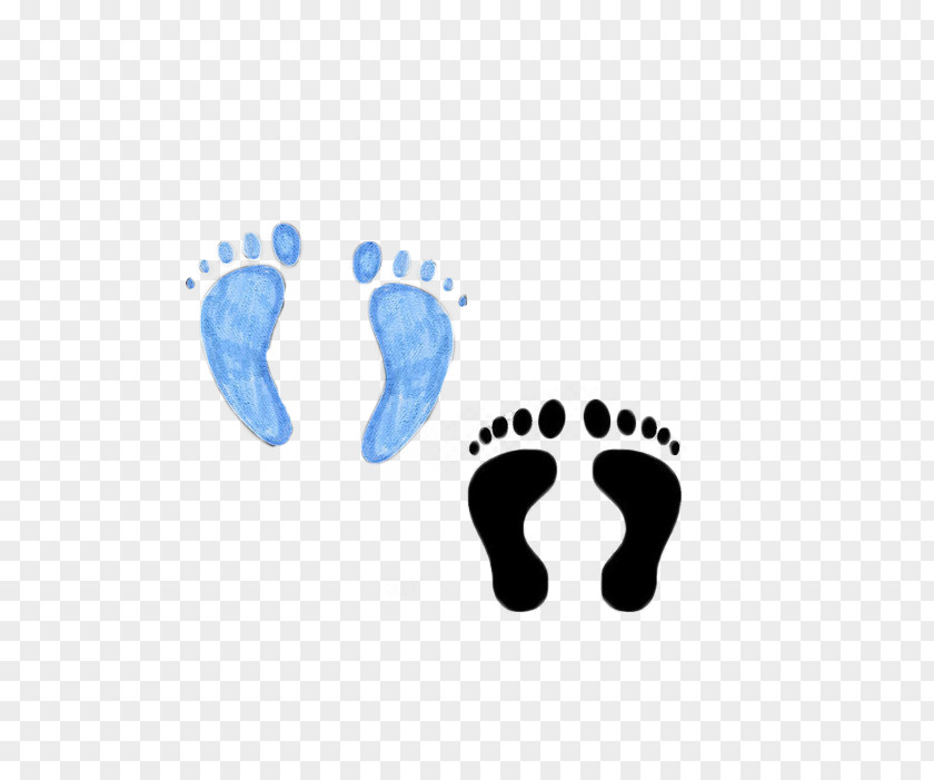 Cartoon Hand-painted Characters Footprints Download PNG