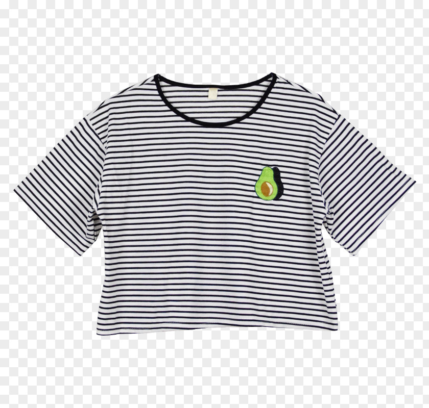 Striped T-shirt Crop Top Hoodie Sleeveless Shirt PNG
