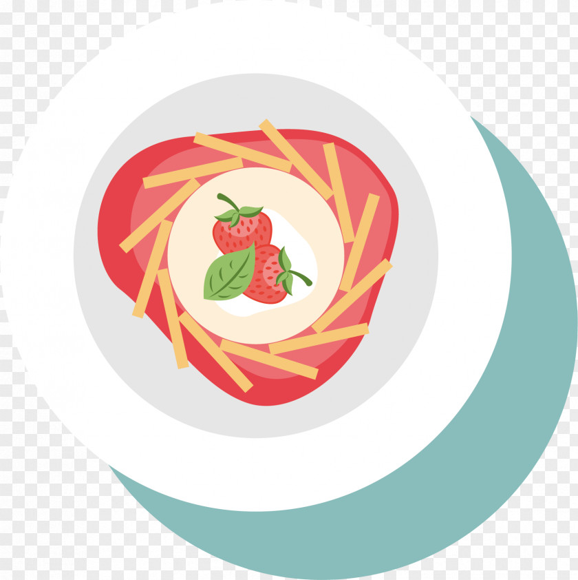 Vector Hand-painted Delicious Strawberry Food Euclidean PNG