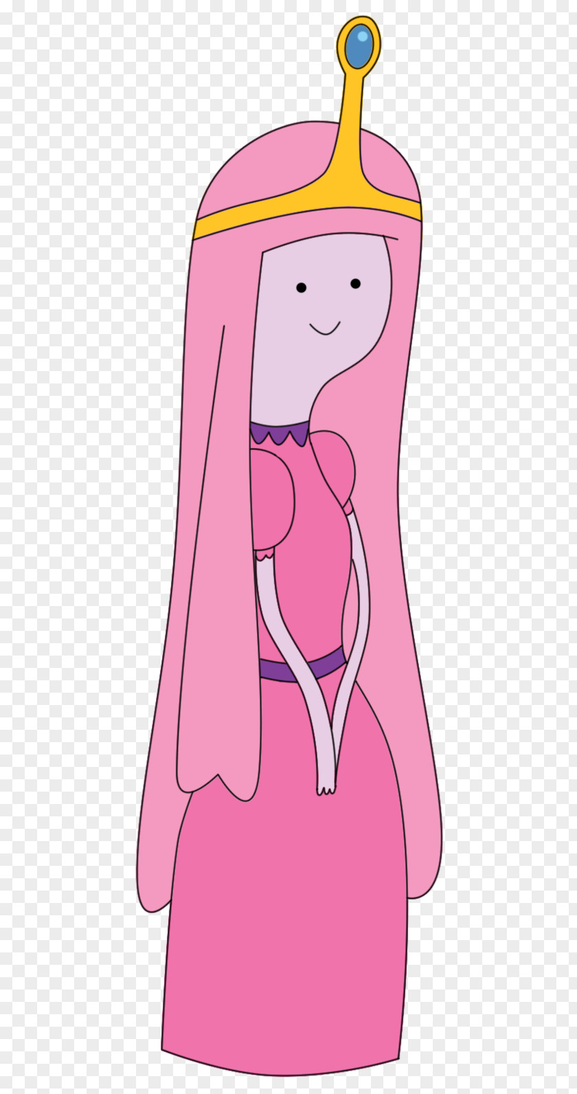 Princess Bubblegum Art Shoulder Dress PNG