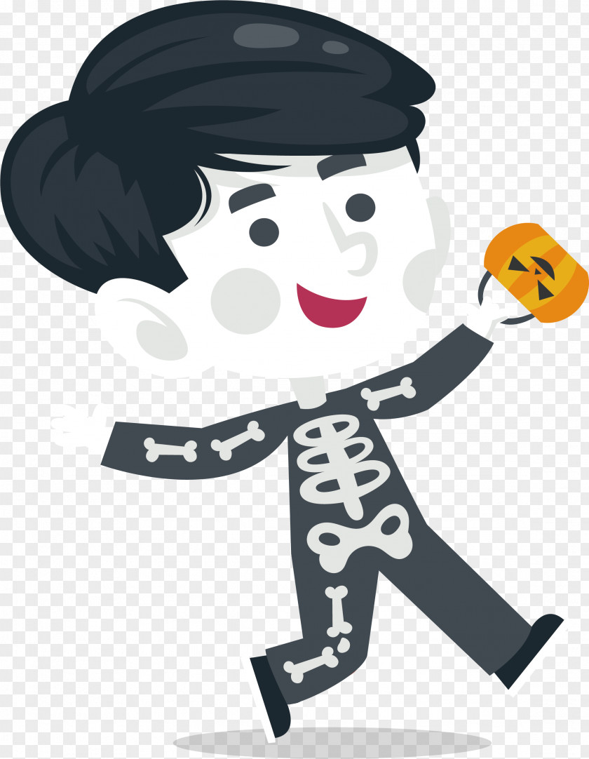A Skeleton Boy Halloween Download PNG