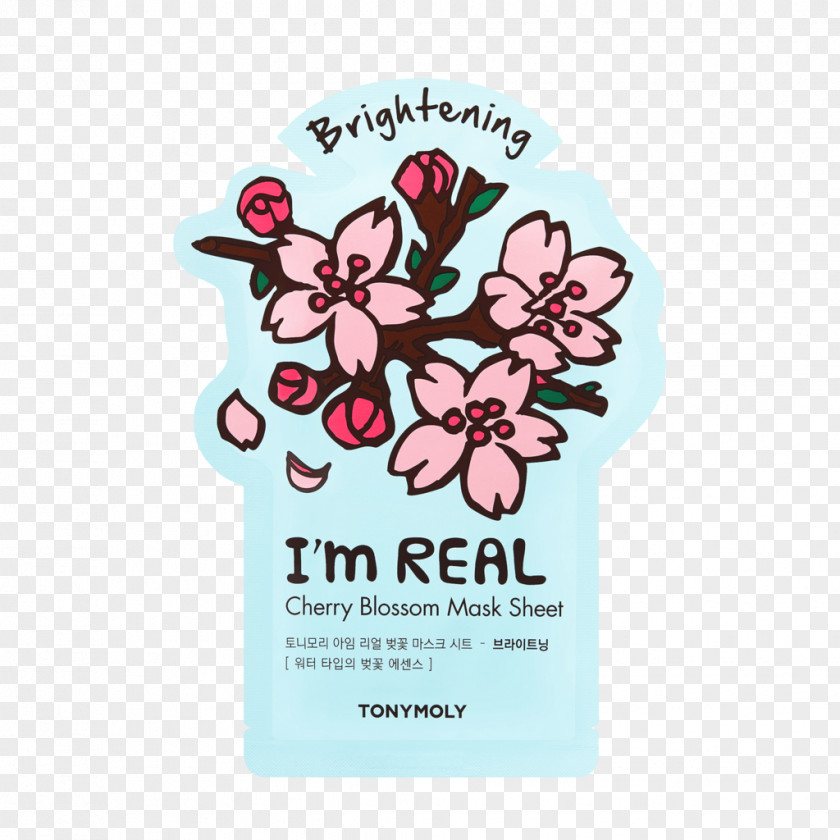 Mask TONYMOLY I'm Real Sheet Cherry Blossom Tonymoly Master Lab Intensive Brightening PNG