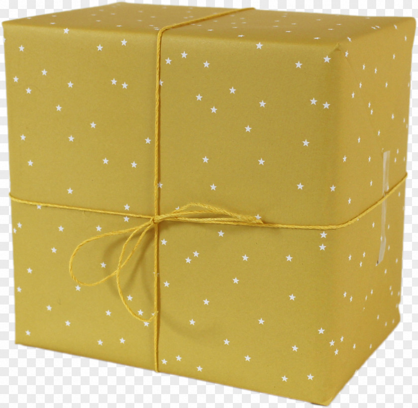 Paper Yellow Gift Wrapping Box PNG