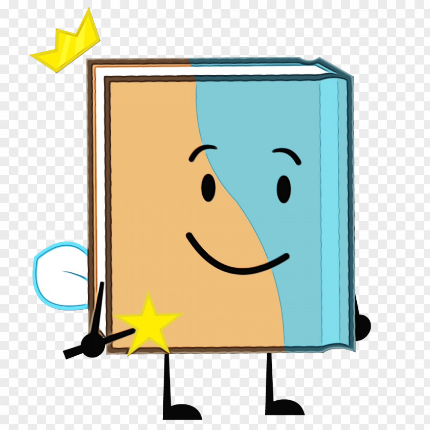 Pleased Smile Book Watercolor PNG