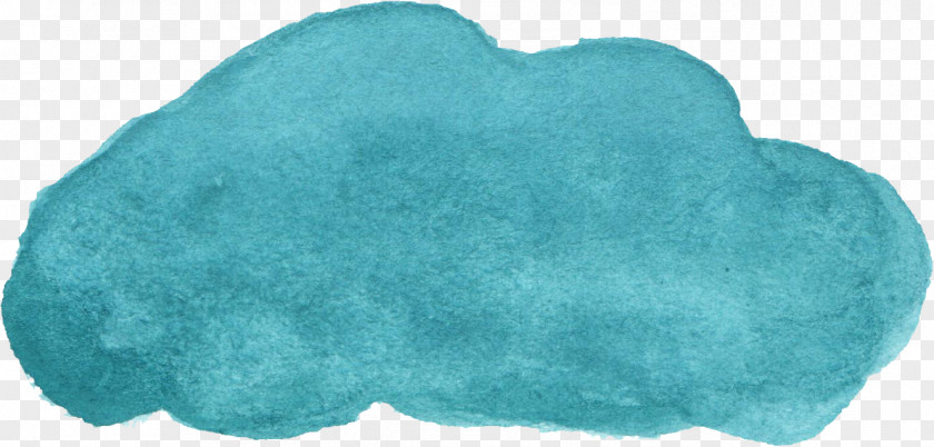 Watercolor Cloud Blue Turquoise Teal Microsoft Azure PNG
