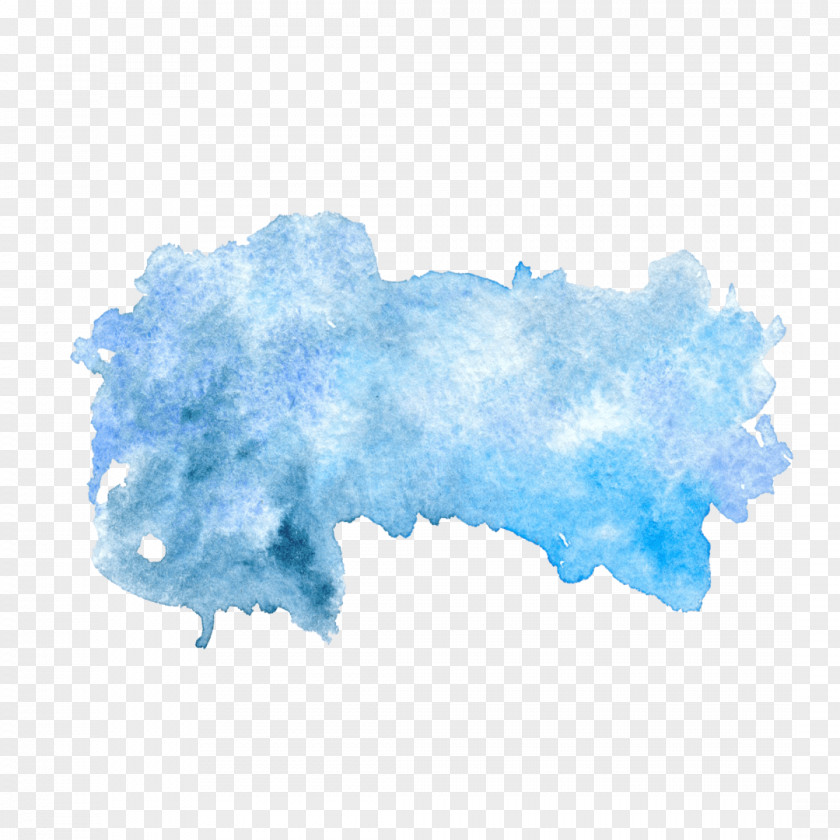 Watercolour Blue Paper Watercolor Painting PNG