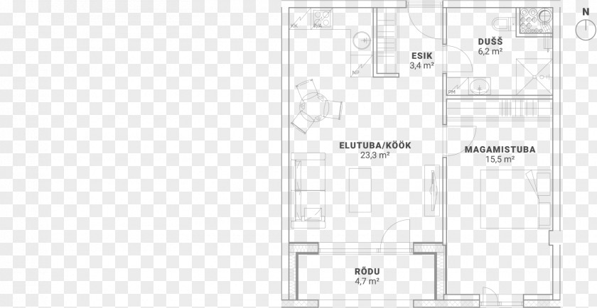 Real Estate Balcony Floor Plan Line PNG