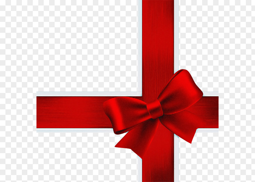 Red Ribbon Present Gift Wrapping Material Property PNG