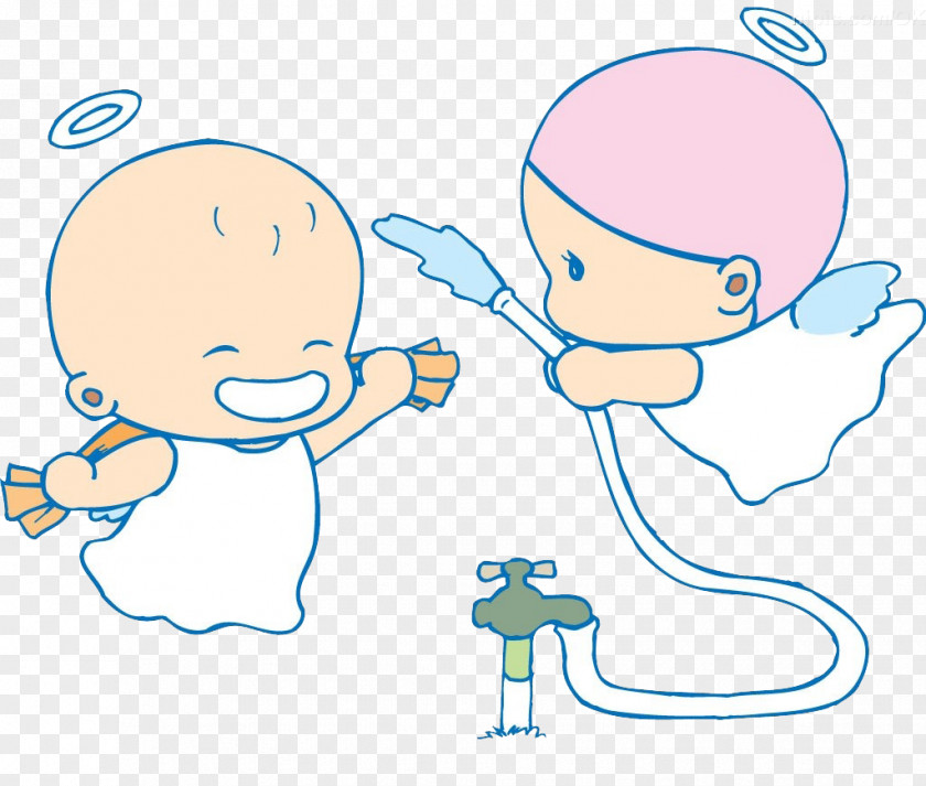 Angel Baby The Interpretation Of Dreams By Duke Zhou Bathing Cartoon PNG