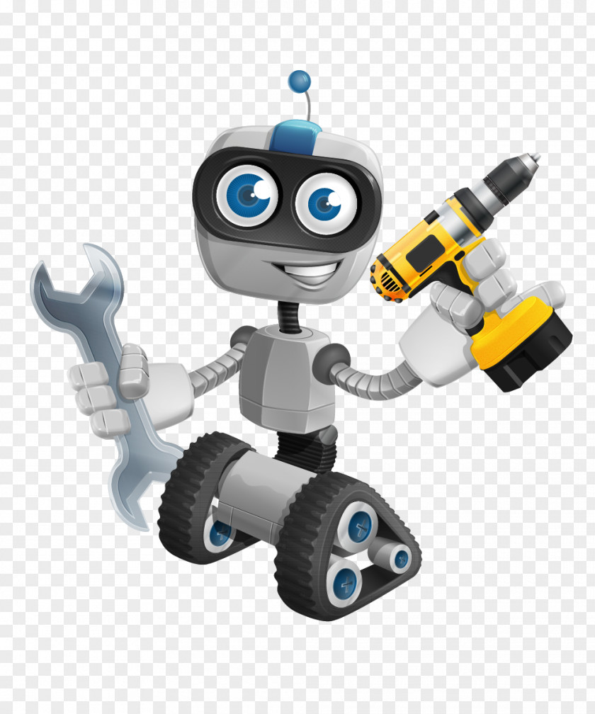 Cartoon Robot Robotics Robotic Arm Clip Art PNG
