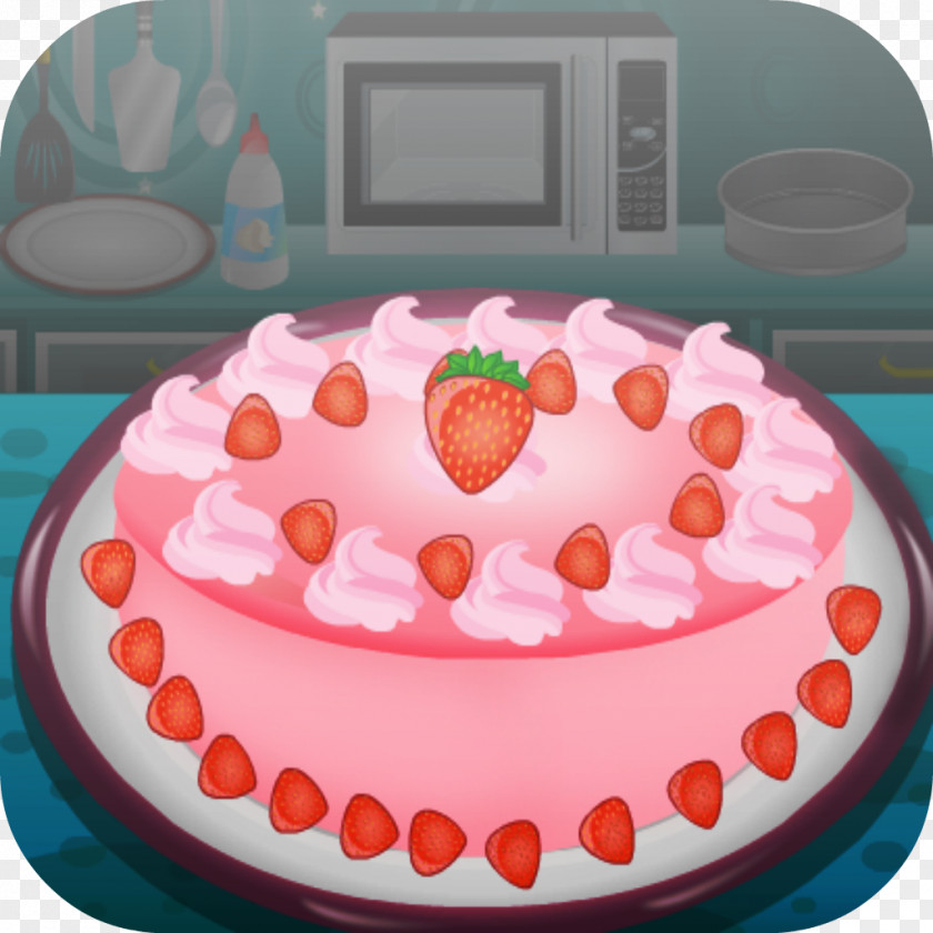 Ice Cream Strawberry Cake Birthday Shortcake PNG