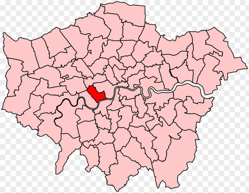 Map London Borough Of Southwark Sutton Lewisham Cities And Westminster Boroughs PNG