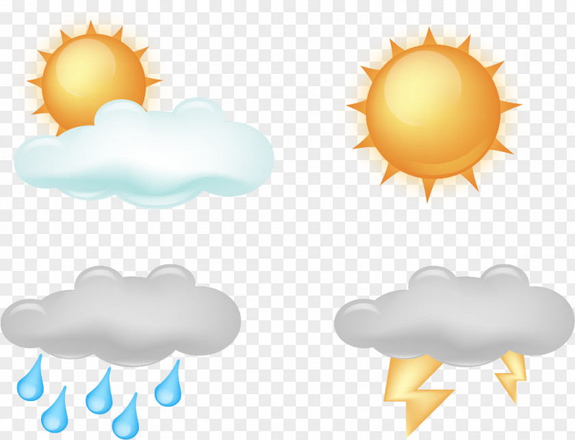 Sun Rays Weather Forecasting Clip Art PNG