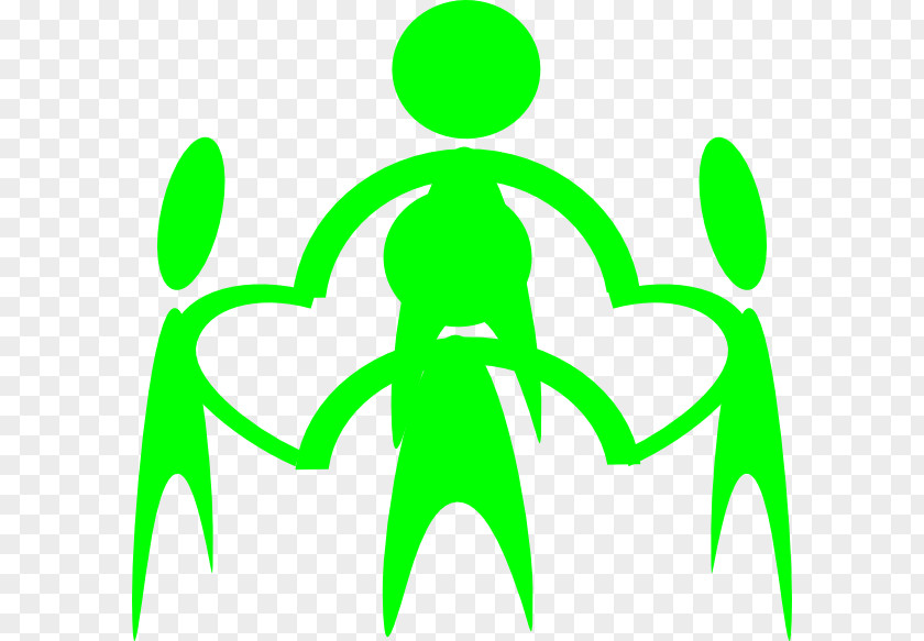 Green People Drawing Cartoon Holding Hands Clip Art PNG