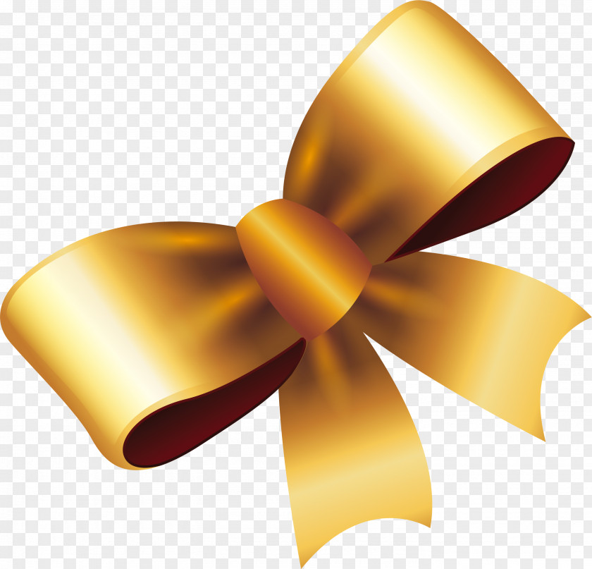 Exquisite Gold Bow Ribbon Gift PNG