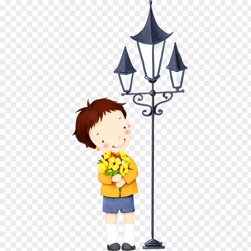 Standing Under The Lamppost Child Boy God Family Man Grandparent PNG
