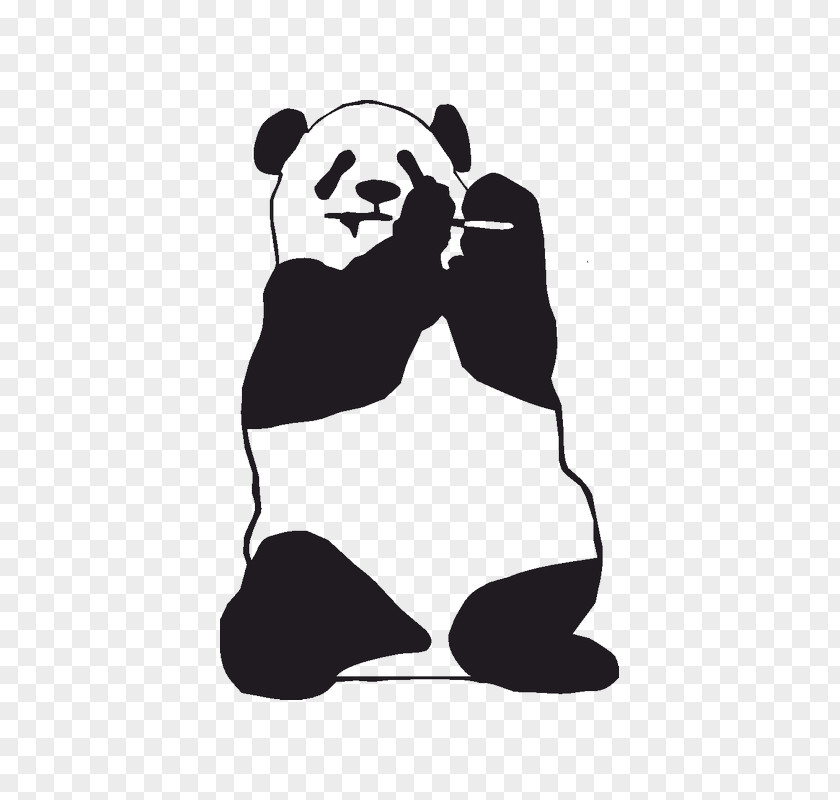 Bear Giant Panda Silhouette Papercutting Art PNG
