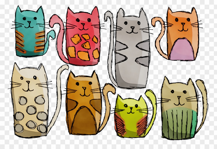 Cat Cartoon Font PNG