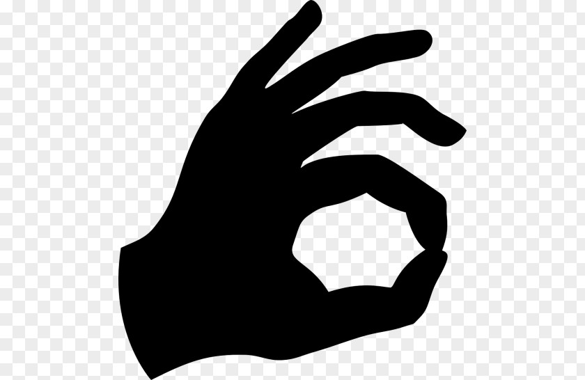 Hand OK Sign Language Clip Art PNG