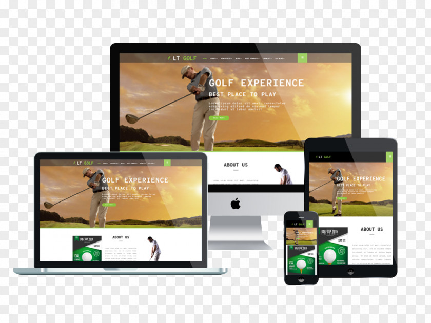 Golf Tournament Flyer Responsive Web Design Joomla Template System PNG