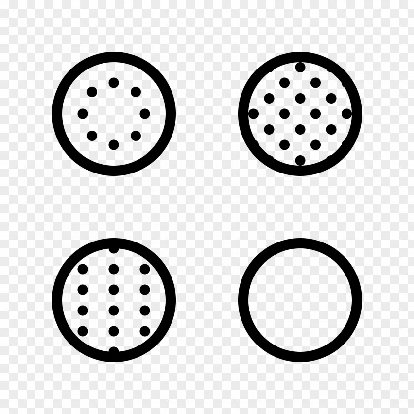 Circle Dots Floating Material Font PNG