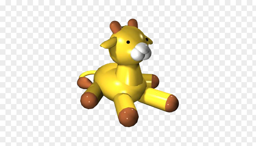 Yellow Giraffe Cartoon 3D Computer Graphics Modeling Autodesk 3ds Max PNG