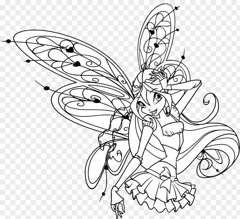 Butterfly Winx Club: Believix In You Bloom Line Art Drawing PNG