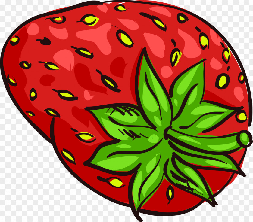 Red Cartoon Strawberry Fruit PNG