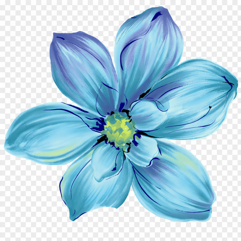 Watercolour Flower Blue Rose Stock Photography PNG