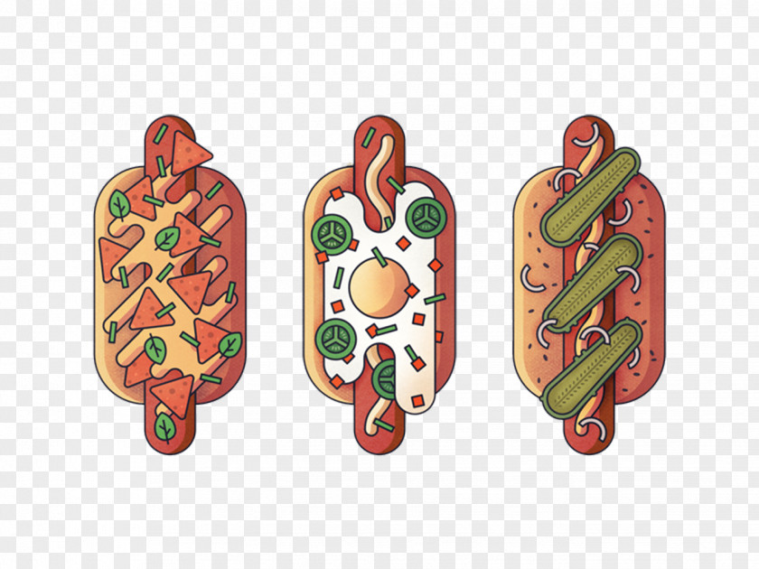 A Variety Of Hot Dog Illustration Creative Collection PNG