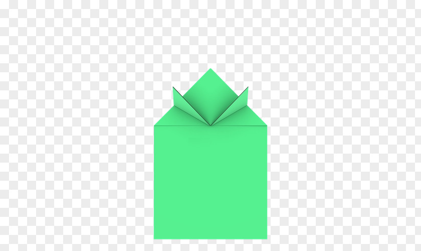 Design Green Rectangle Origami PNG