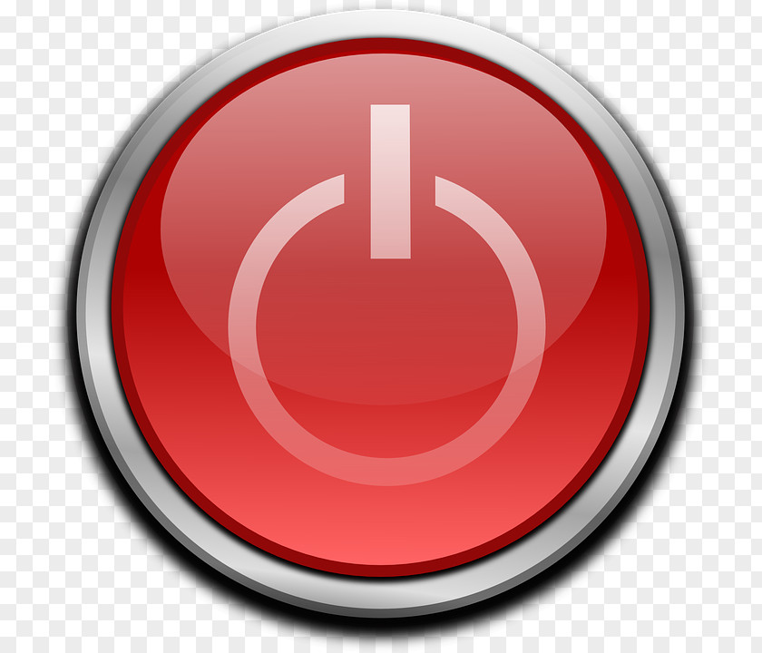 Red Power Button Clip Art PNG