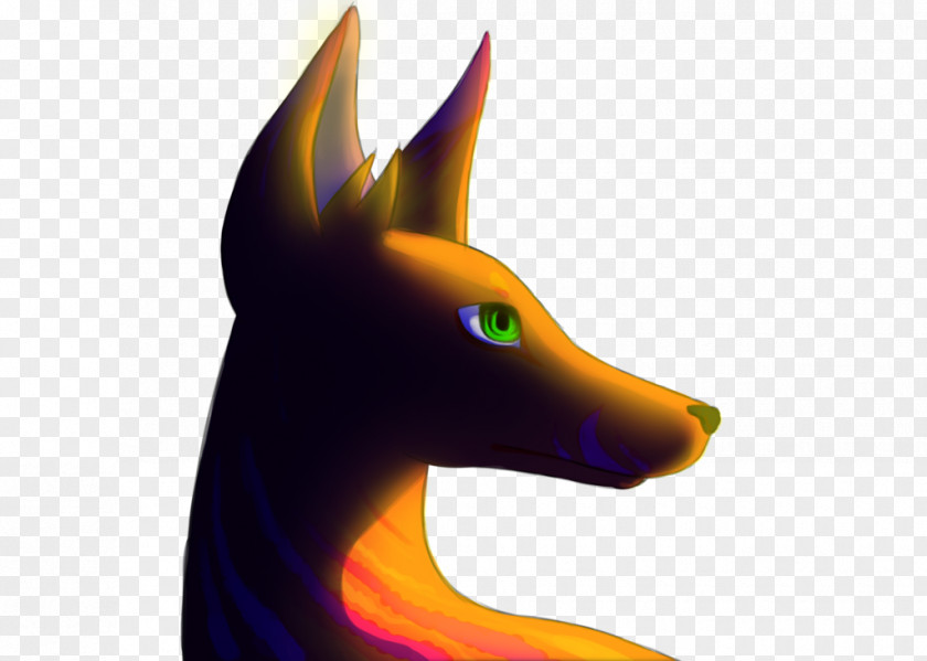 Sunset Painting Red Fox Snout Character PNG