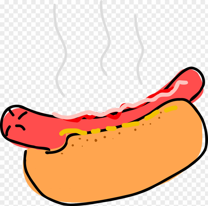 Delicious Hot Dog Fast Food French Fries Junk Clip Art PNG