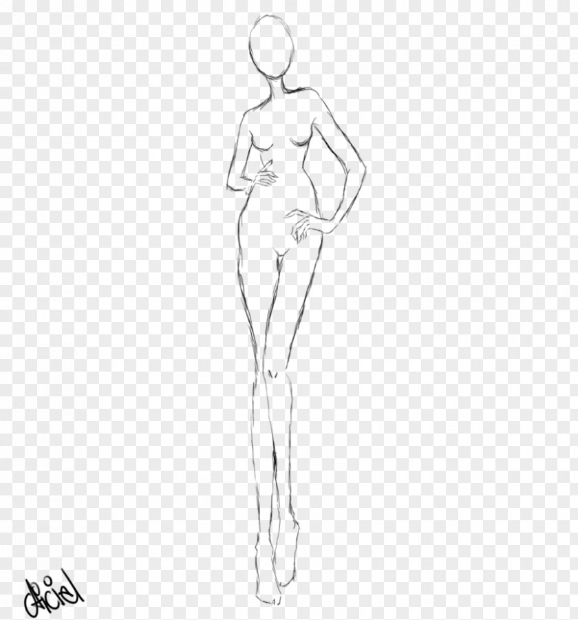 Fashion Sketching Croquis Figure Drawing Line Art Sketch PNG